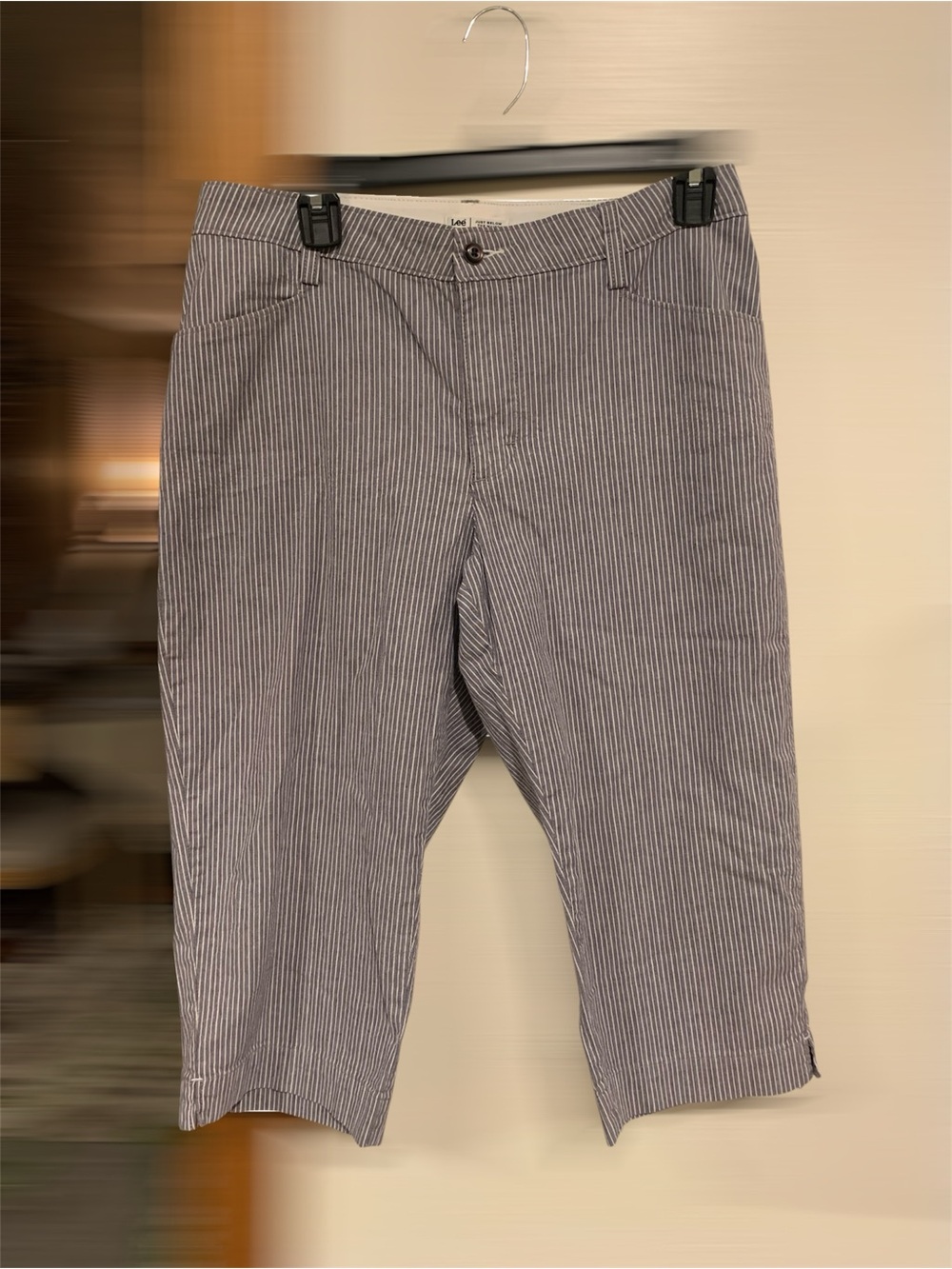 Lee Thin Striped Cotton Blend Pants - Picture 5 of 7